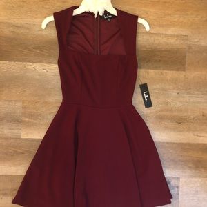 Lulus maroon skater dress